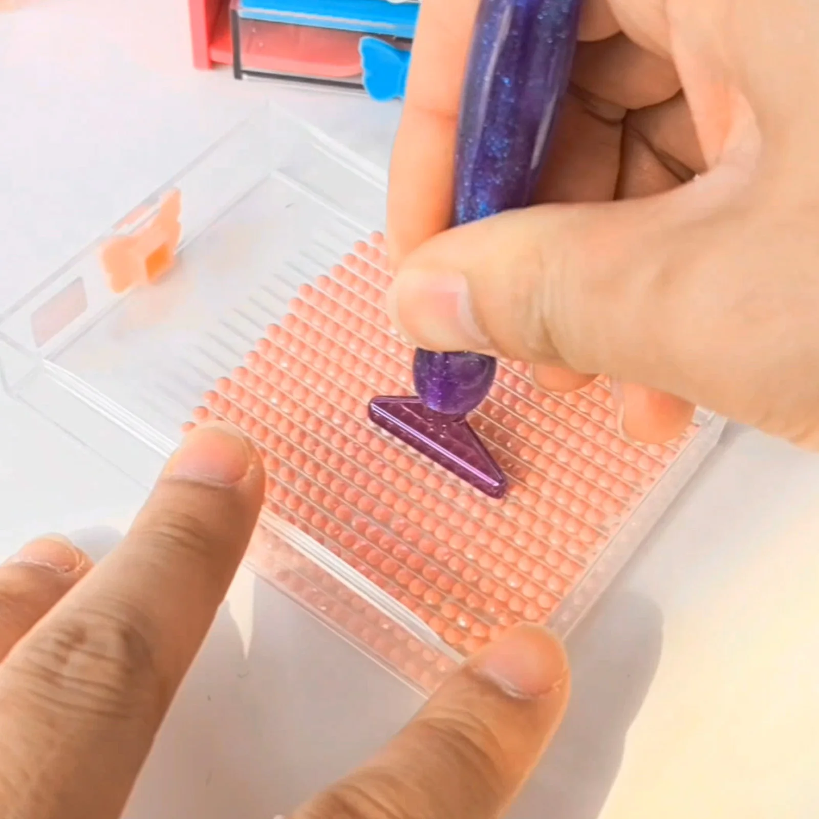 

12 Grids Multi-Boat Plates Storage Rack with Diamond Box Diamond Painting Accessories Kits with Drill Pen Holder for Kids Adults