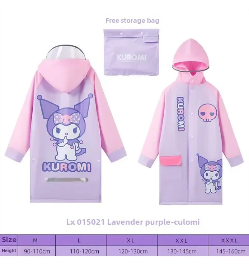 Sanrio Hello Kitty Dziecięcy płaszcz przeciwdeszczowy i kalosze Śliczne Kuromi połączone z torbą szkolną Space Zagęszczony prezent świąteczny z kreskówek