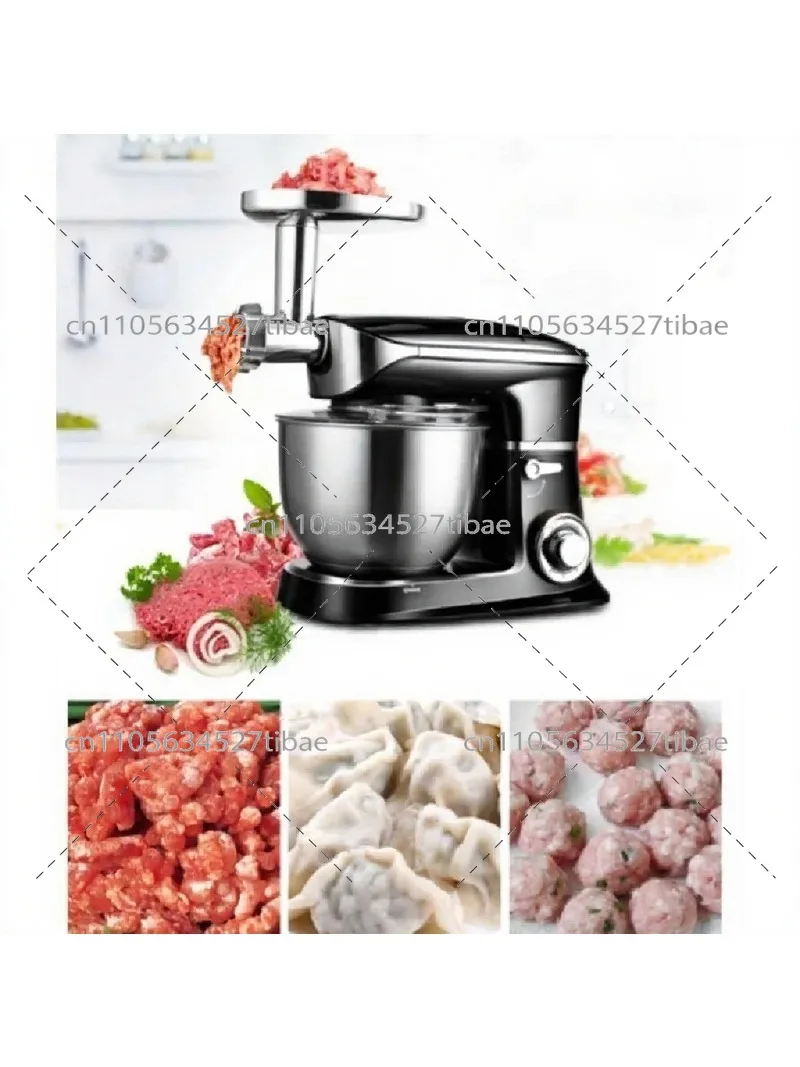 6.5L Food Processor Meat Grinder & Dough Mixer, Multifunctional Desktop Blender for Cake, Flour, Egg, Household Kitchen view 4
