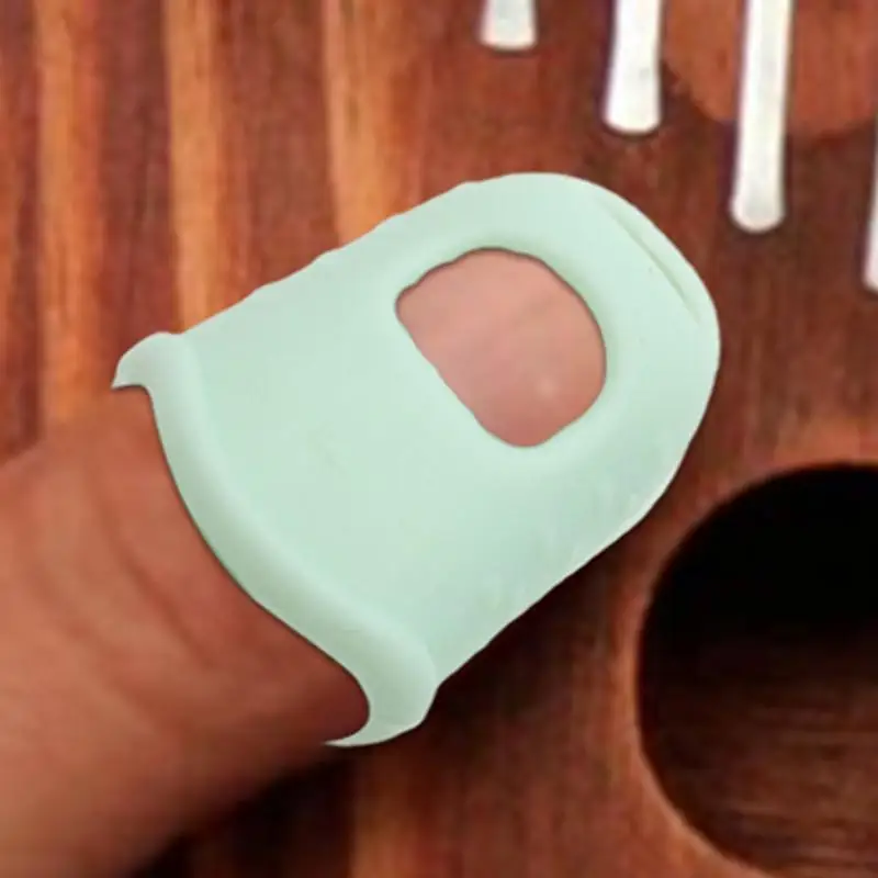 Protège-doigts en silicone JEFinger pour Kalimba, couvre-doigts respirants, broderie de couture MandCristulele