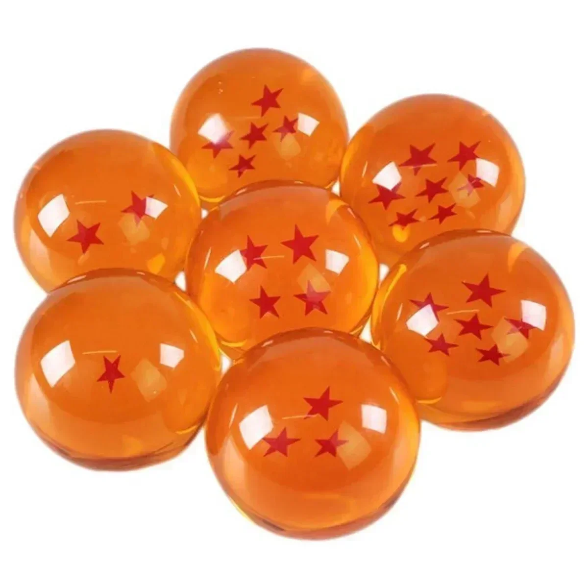 Hot 3.5cm in Diamete Acrylic Resin Transparent Stars Balls Glass Ball Crystal Ball Yellow Ball Cosplay Props Kids Play Toy Gift - Detail 1