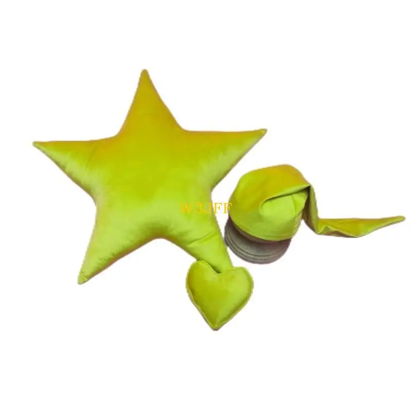 W3JF رائعتين وسادة تصوير للأطفال حديثي الولادة على شكل نجمة مع مجموعة على شكل قلب #3