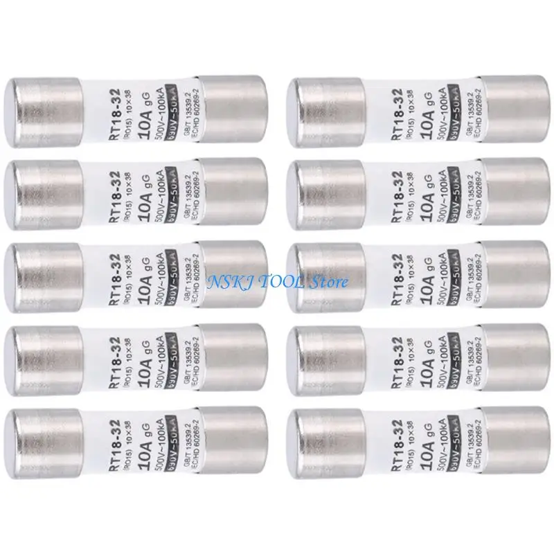 

L8RC 10pcs Neozed Fuses Ceramic Metal Constructions Fuses Cartridges Neozed Safety Fuses Simple Install for Circuit Safety