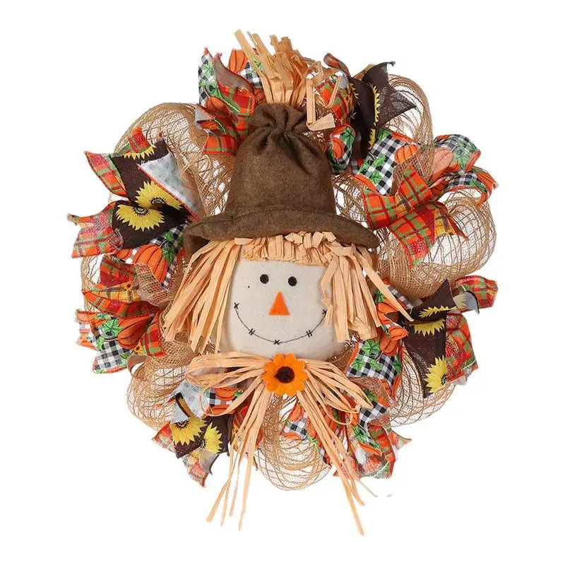 Fall Wreaths For Front Door Realistic Artificial Autumn Wreaths Thanksgiving Wreath Autumn Harvest Wreath Farmhouse Scarecrow