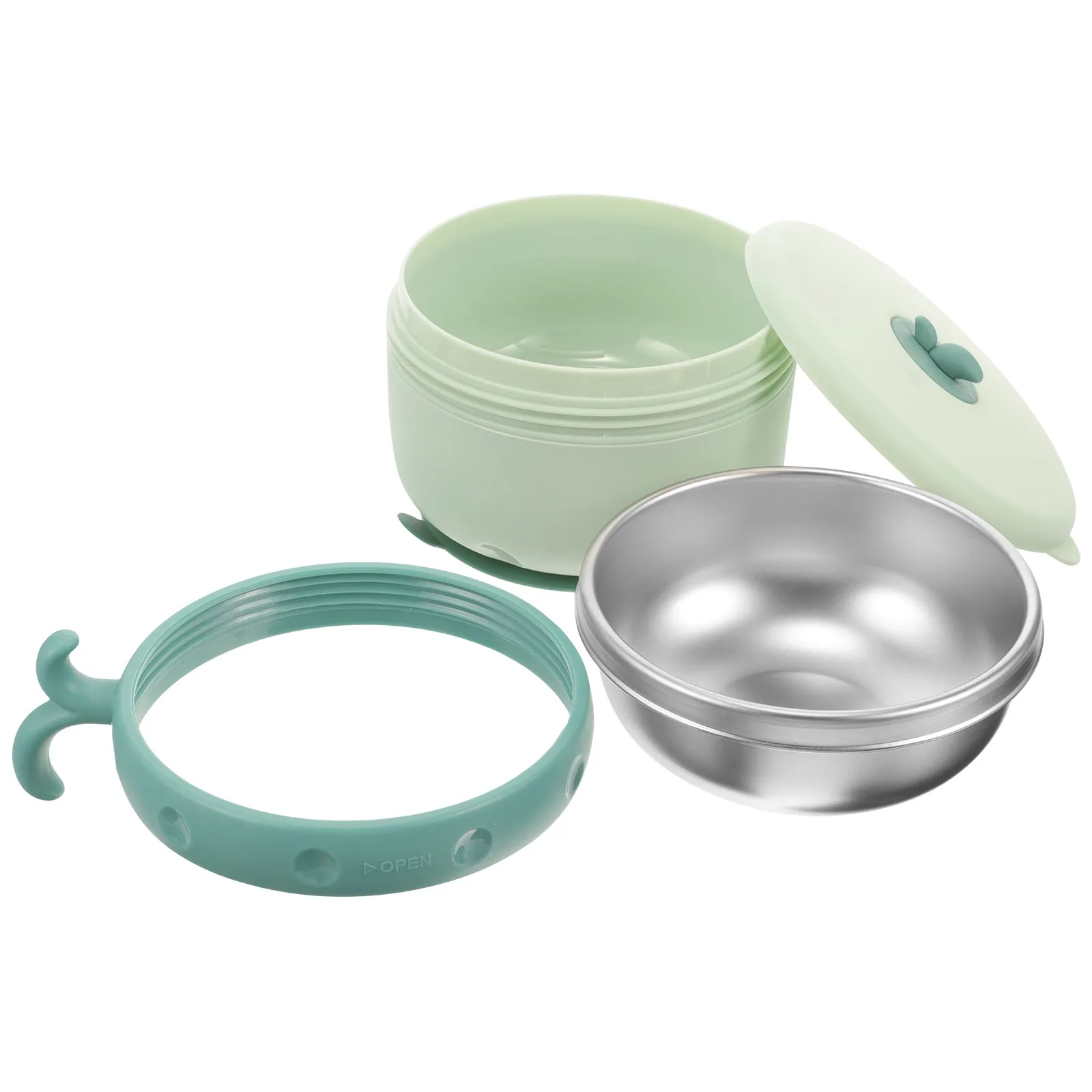 

Набор из 1-го комплекта: миска из нержавеющей стали, съемная тарелка для кормления, герметичная крышка, сохранение тепла, легко чистится, безопасный контейнер для еды