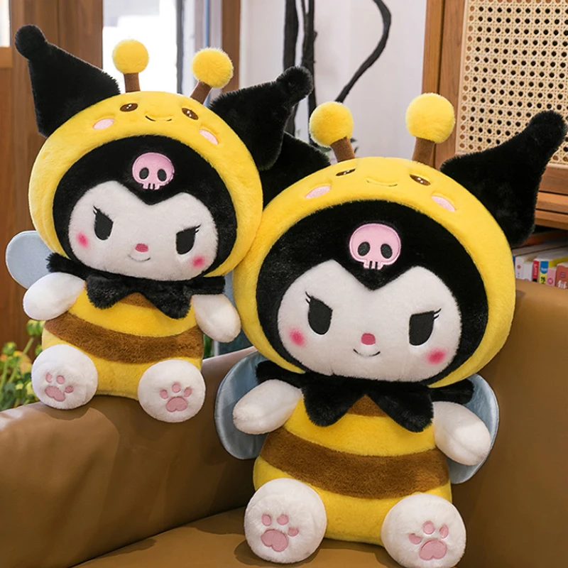 

2025 New 35/45/55cm Cartoon Kuromi Bee Doll Sanrio Plush Toy Cute Pillow Doll Plush Girl Valentine'S Day Gift