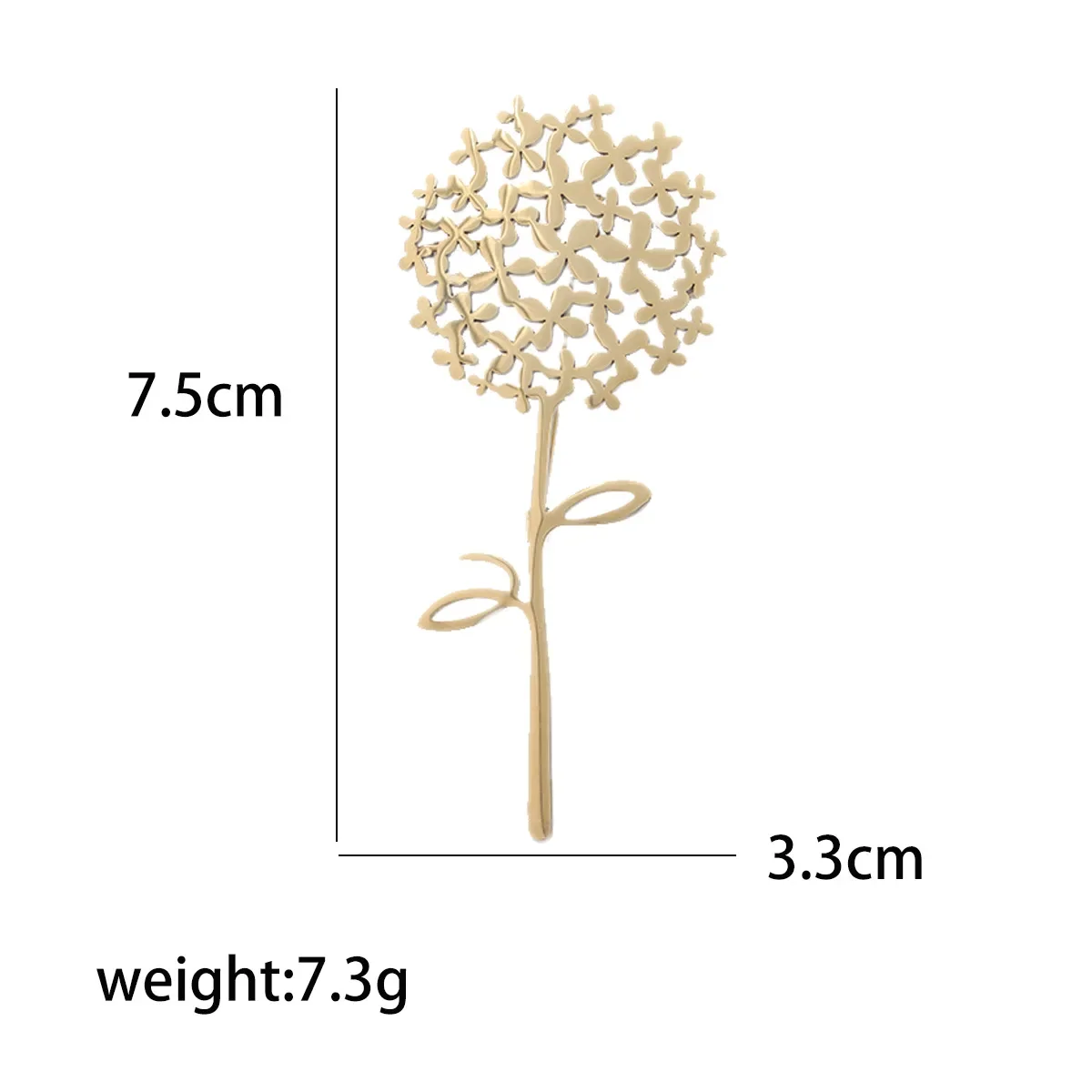 Blucome Stainless Steel Dandelion Flower Brooch for Women Charming Plant Office Party Daily Suit Pins Jewelry Aceesories