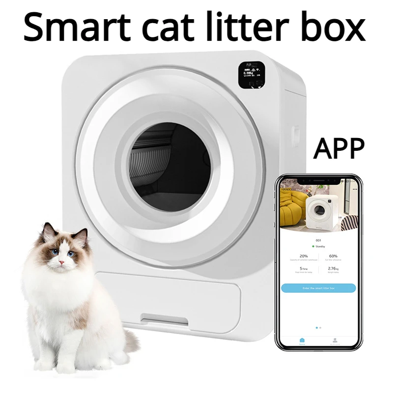 

2024 Cat Litter Box The New Ozone Deodorization Mobile App Controls The Detachable Fully Automatic Intelligent Cat Litter Box