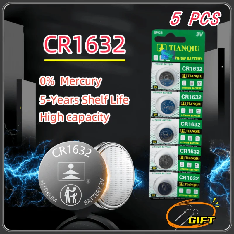 5~50PCS Button Batteries TQ CR1632 DL1632 BR1632 LM1632 ECR1632 3V 2-50PCS Lithium  Battery Coin Cells  For Watch Remote Key