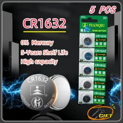 5~50PCS Button Batteries TQ CR1632 DL1632 BR1632 LM1632 ECR1632 3V 2-50PCS Lithium  Battery Coin Cells  For Watch Remote Key