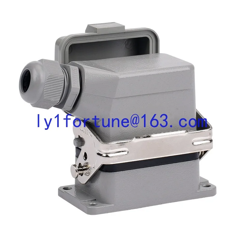 Heavy Duty Connector HE-6P 10 16 24 Core Rectangular Industrial Waterproof Aviation Plug with Dust Protection Cover