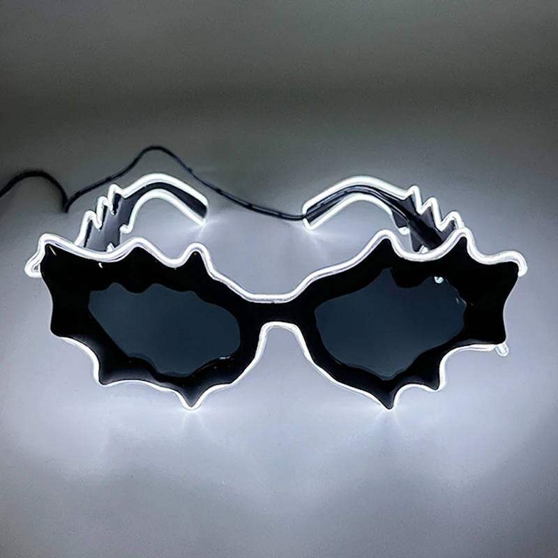 Novel Black Lense Glasses Women Men Party Decor Supplies Luminous LED Sunglasses Flashing For Rave Night Clurb Party