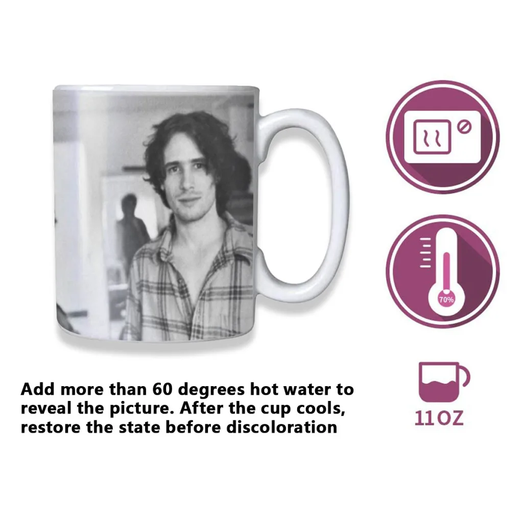 Retro Jeff Buckley Pop Singer Free shipping Mug Changing Color Ceramic Coffee Mugs Magic Tea Cup Best Gift