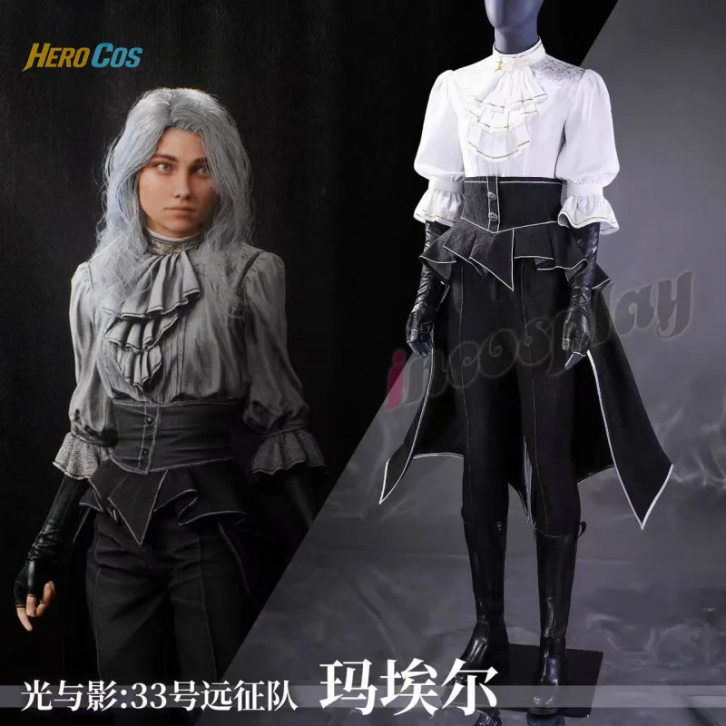

Clair Obscur:Expedition 33 Maelle Cosplay Costume Full Set Uniform Role Play Halloween Carnival Party Outfit for Women HERO Cos