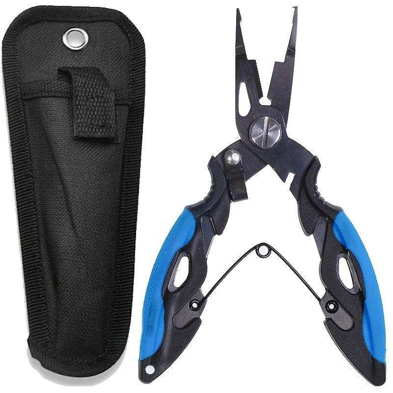 1Pcs Durable Stainless Steel Fishing Plier with Lure Cutter and Hook Remover - Essential Outdoor Fishing Tool (12.5cm/4.92in)