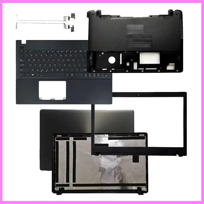 Nova Tampa Traseira LCD para Notebook ASUS X550 X550C A550 F550 X550V Y581C, Moldura Frontal, Palmrest Superior, Base Inferior, Teclado e Dobradiças