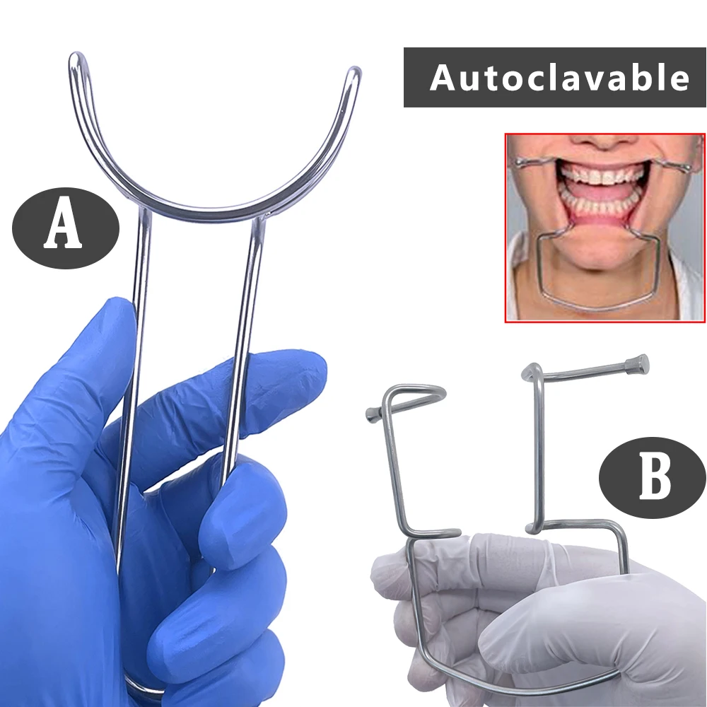 تقويم الأسنان T شكل ضام الفم الكمامة فتاحة ضام الأسنان الخد والشفاه ضام أدوات الفولاذ المقاوم للصدأ