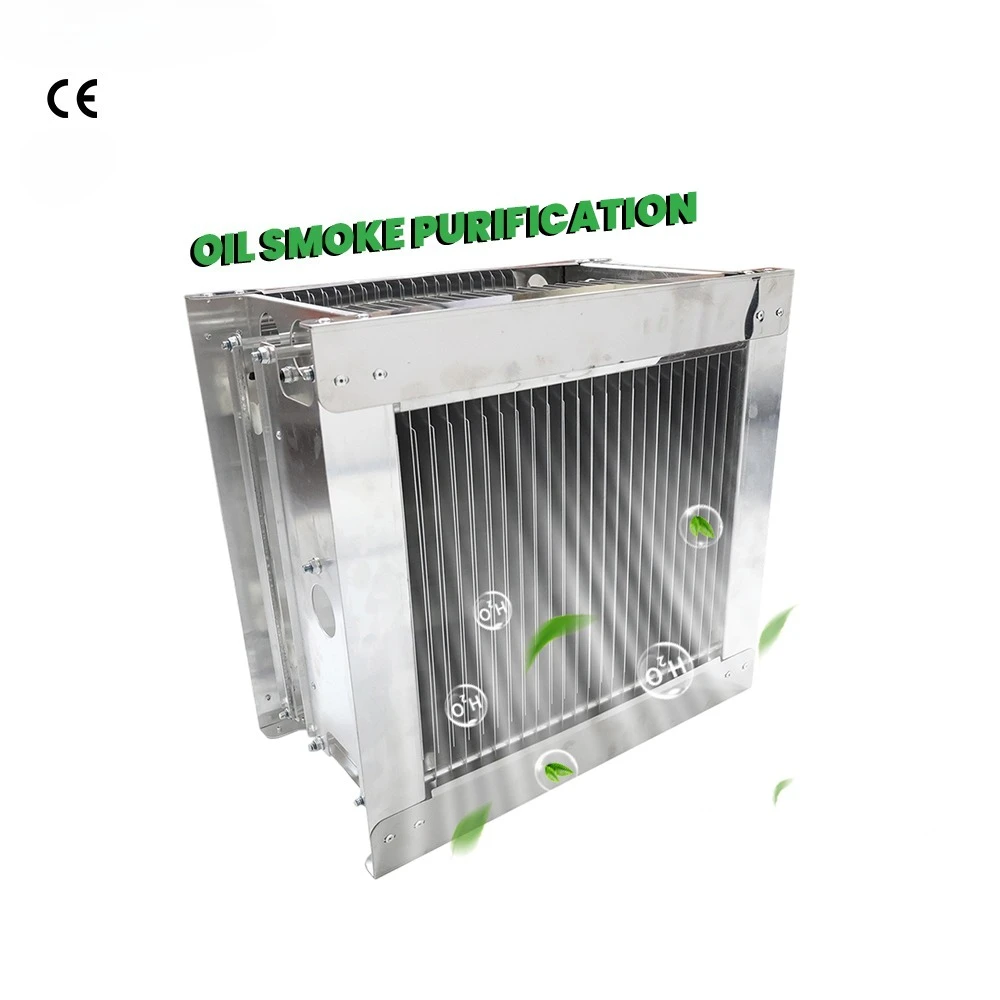 Electrostatic Precipitator (ESP) industrial kitchen range hood with up to 98% purification efficiency and 1-year warranty