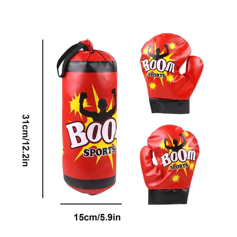 Kids Punching Bag With Gloves Professional Boxing Bag With Gloves Children\'s Sandbag Fitness Exercise Boxing Training Equipment