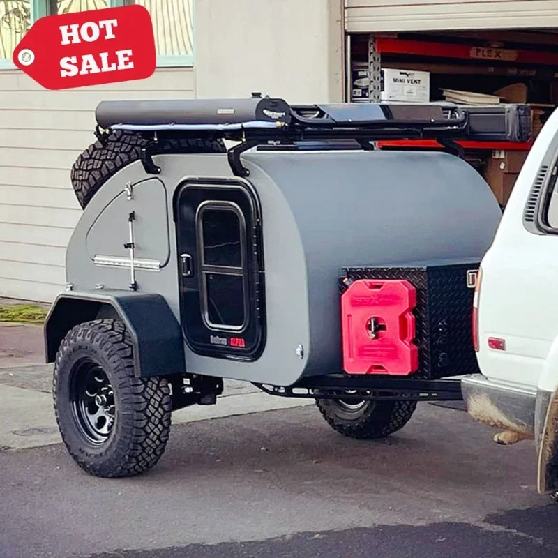 Hot sales All Terrain Aluminium Small Teardrop Travel Trailer Off Road  Best Teardrop CRv For Sale