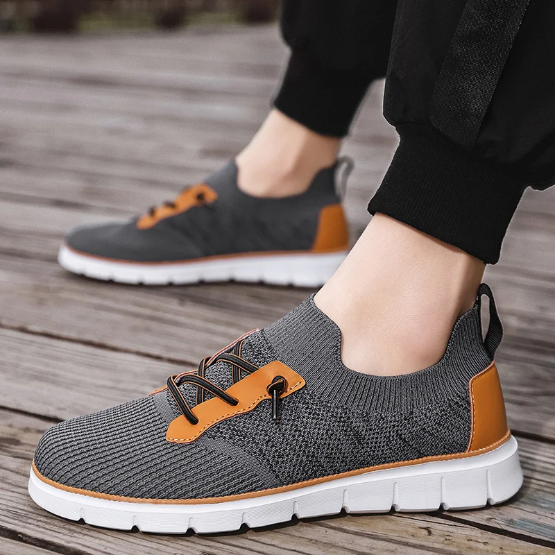 YRZL Men's Outdoor Sports Shoes Slip on Lightweight Non-slip Comfortable Breathable Summer Casual Sneakers Big Size 39-48