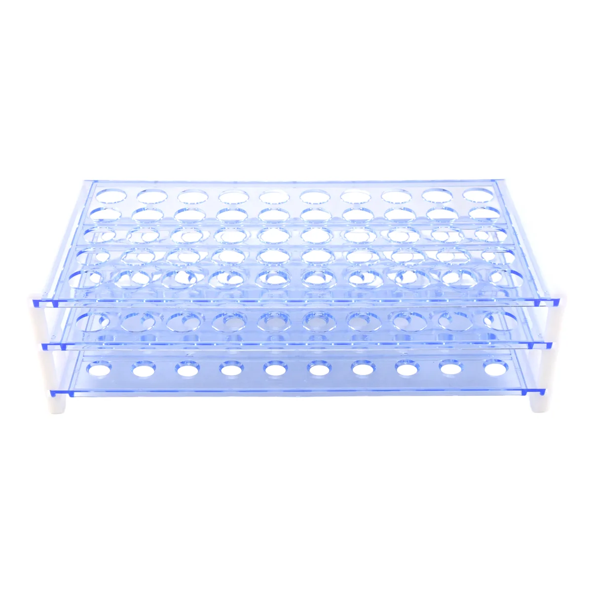 Gfc-Plastic Test Tube Stand Bracket Rack for 12-13MM Test Tubes 50 Hole Positions