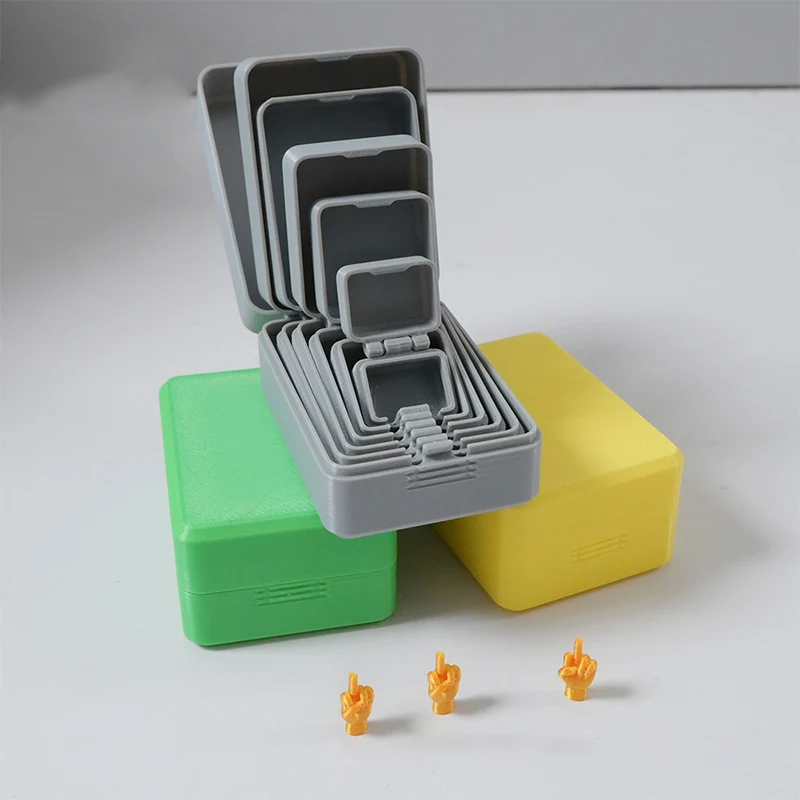 3D-gedruckte Überraschungs-Geschenkbox, 6-lagige, ineinander verschachtelbare Geschenkbox, Prank-Fingerring-Aufbewahrungsbox, Geburtstagsparty-Prank-Geschenkbox für Freunde – Detail 5