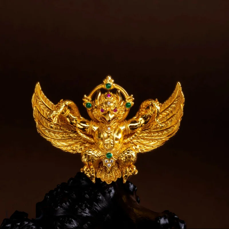 

Vintage Vintage Ethnic Style Brass Silver PlatedminiHawk Redpoll Gold-Plated Dapeng Bird Pendant Necklace Pendant