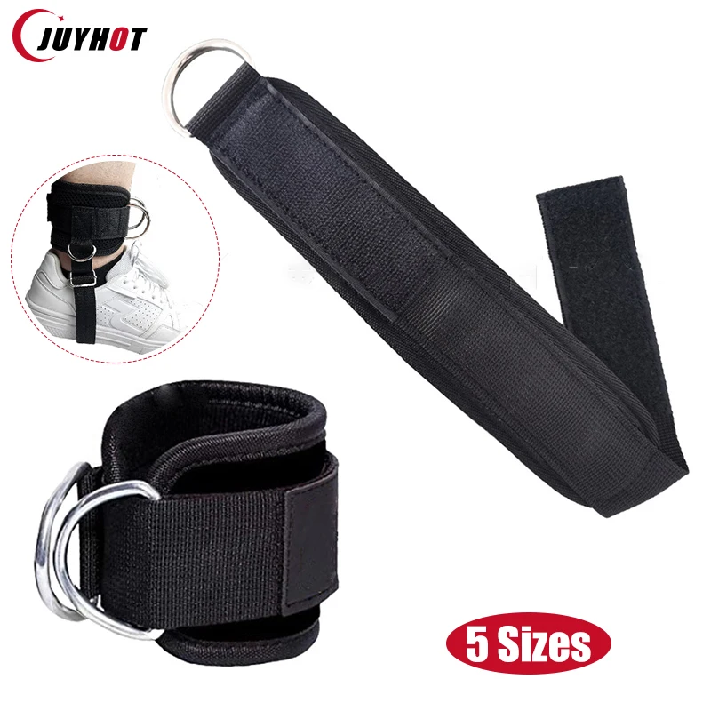 Fitness Adjustable D-Ring Ankle Cuffs Sport Ankle Straps For Cable Machines Gym Leg Pulley with Buckle Sports Feet Guard Workout