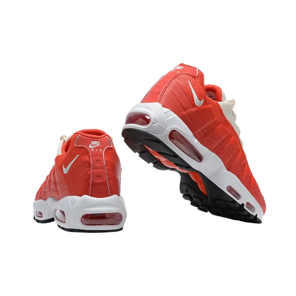Nike Air Max 95 Herenmode Retro Comfortabel Veelzijdig Slijtvast Synthetisch Leer Loopschoenen Rode Rijst FN6866-642