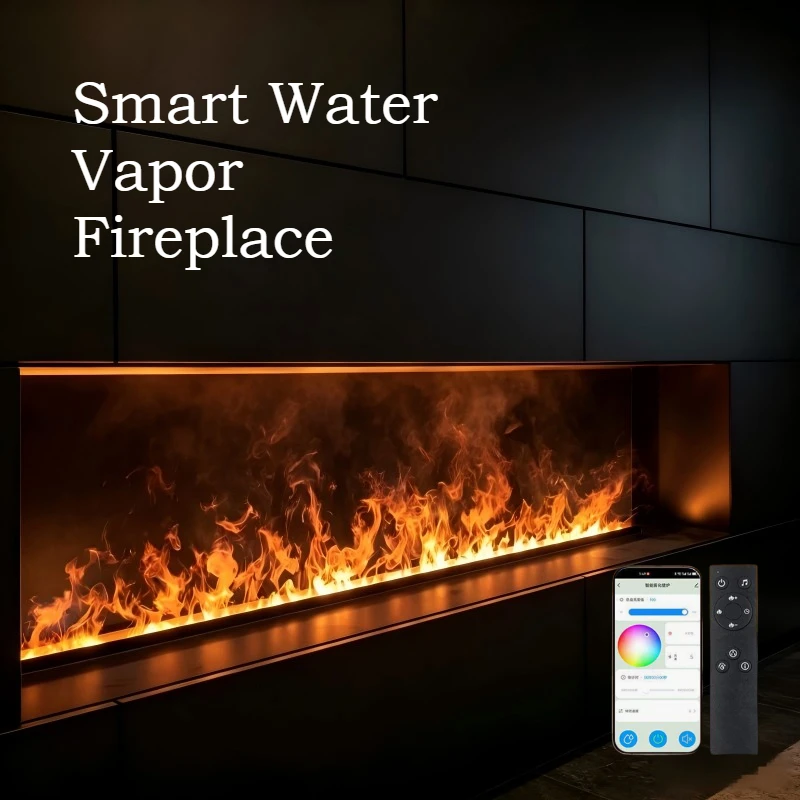 Water Vapor Fireplace 3D Hologram Technology Real Flame Look without Real Fire for Hotel Lobby effect fireplace mist firebox