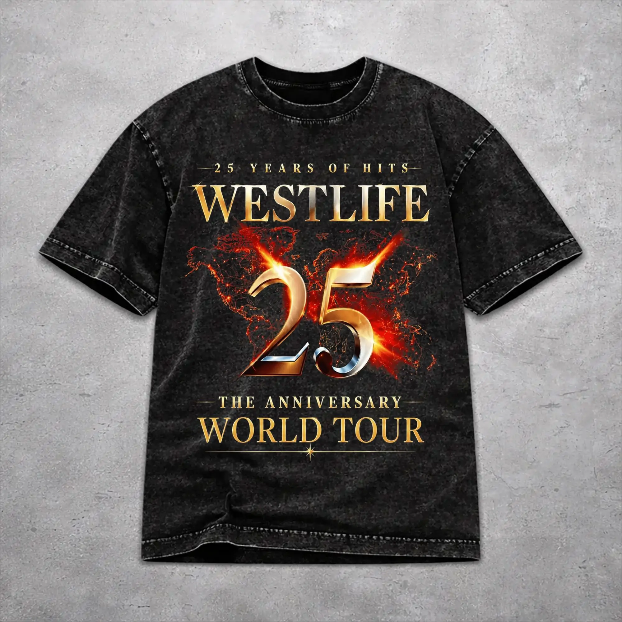 Men Women Wased T-shirts Westlife 25th Anniversary Tour 2026 Print Shirt Outfit High Street  Tee Shirt
