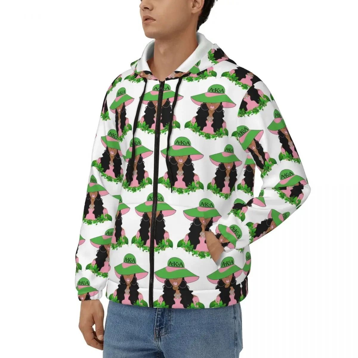 AKA نادي نسائي هدايا قلنسوة بسحاب Harajuku البلوز الخريف الشتاء الرجال النساء البلوز كم طويل بلايز