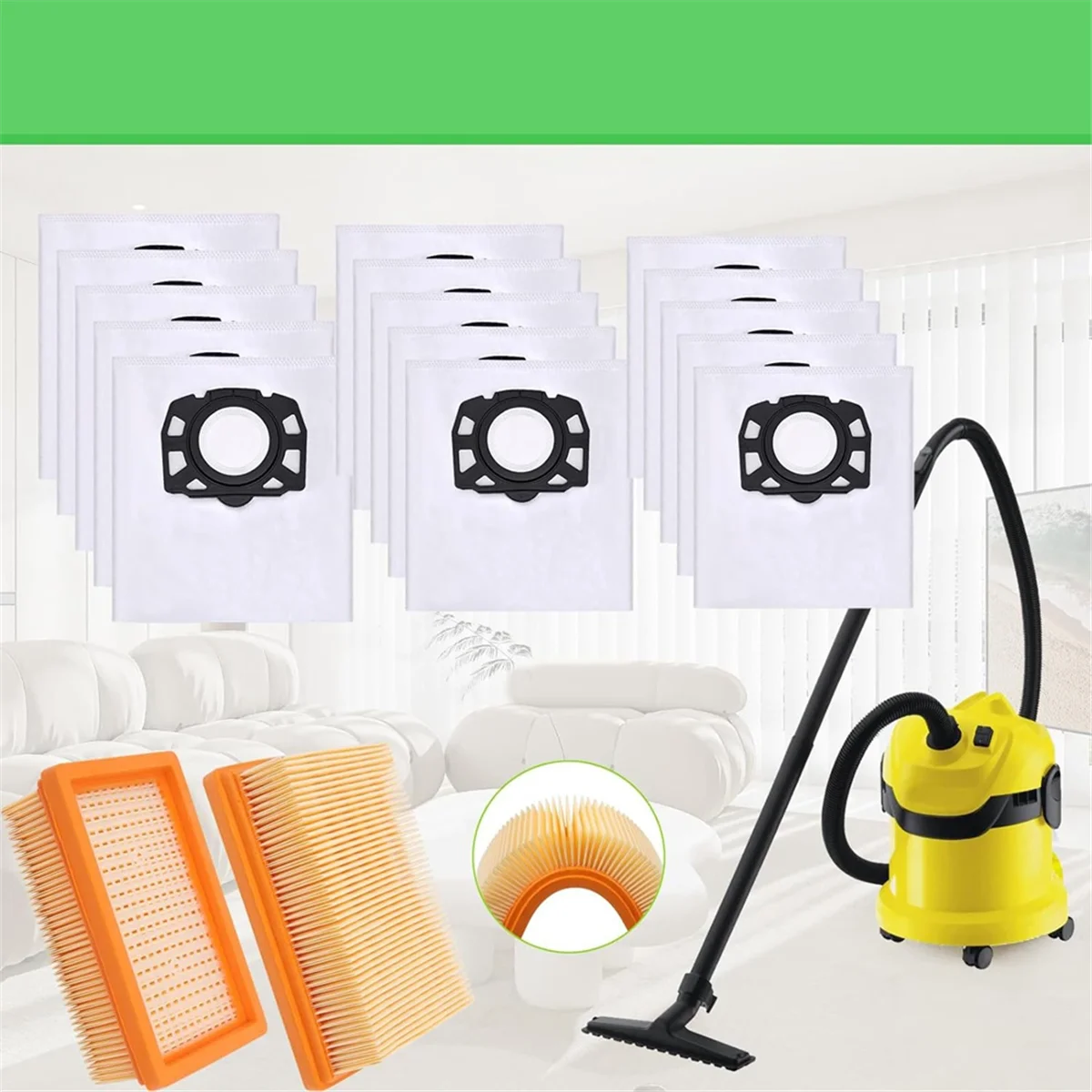 ملحقات المكنسة الكهربائية أكياس المكنسة الكهربائية 2.863-006.0 فلتر للأجزاء الساخنة WD4 WD5 WD6 WD5P WD6P