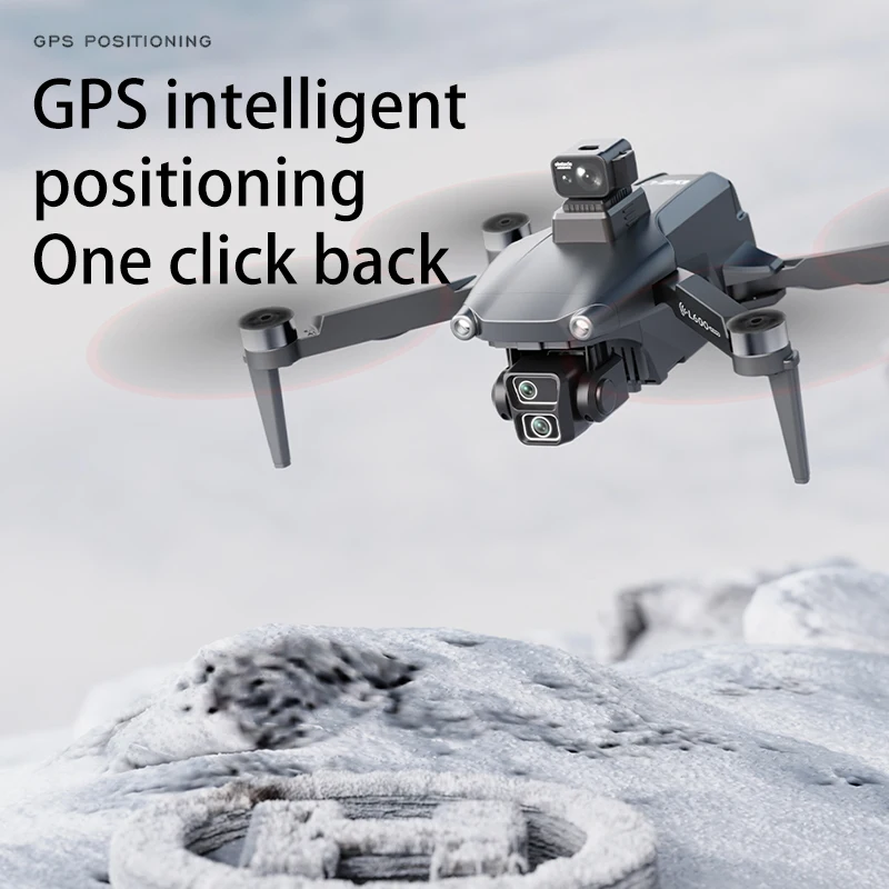 LYZRC L600-1 PRO GPS Drone 25fps HD Cámara Dual EIS 360 Control remoto para evitar obstáculos con pantalla cuadricóptero sin escobillas Juguetes