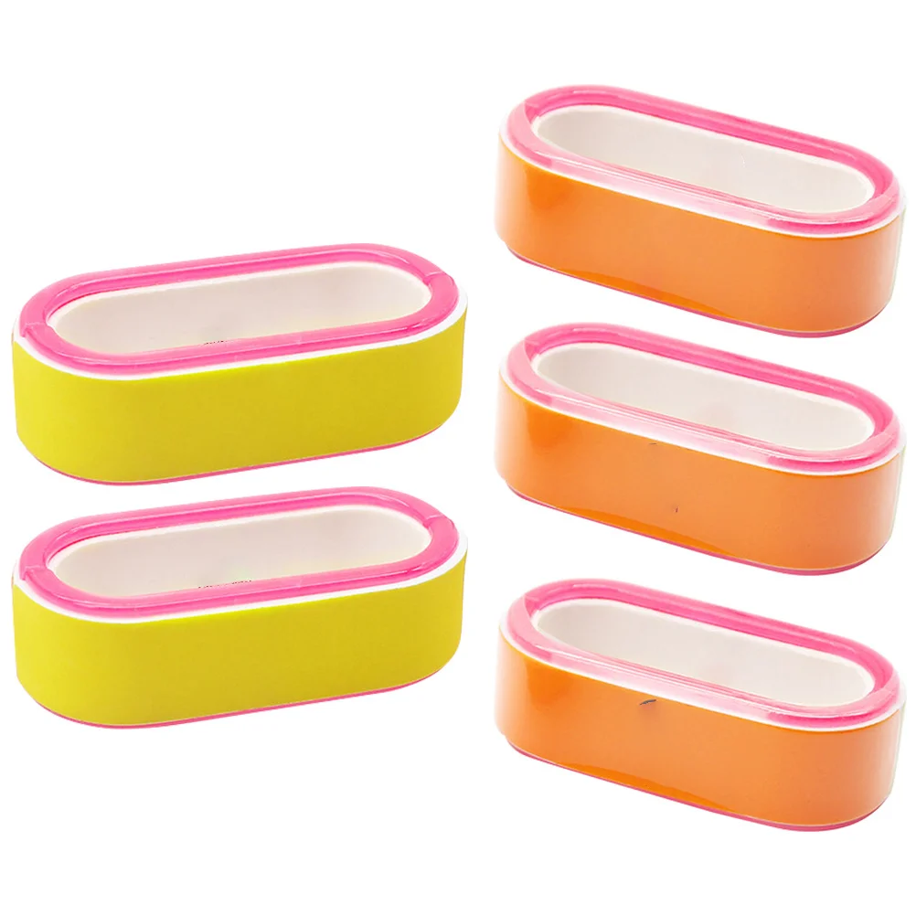 Lime de réparation d'ongles en plastique Eva de haute qualité, outil de manucure pour façonner, brillant, polissage, tampons professionnels, 5 pièces