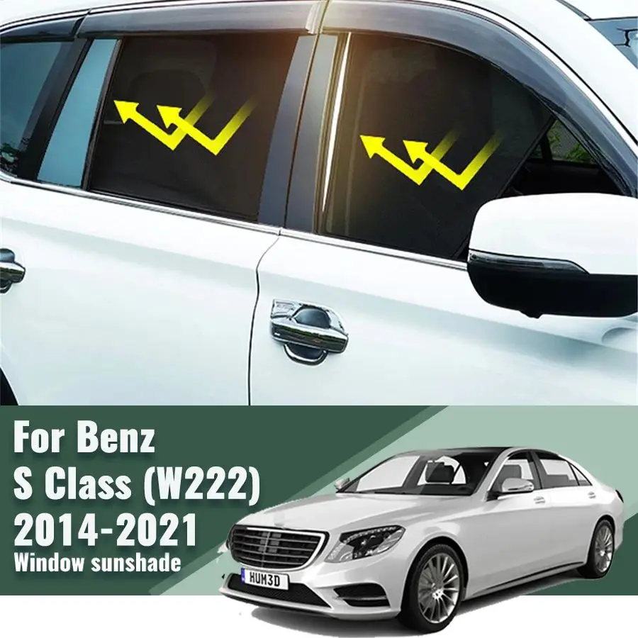 For Mercedes Benz S Class W222 2014-2020 2021 Car Sunshade Shield Front Windshield Frame Curtain Rear Side Window Sun Shades