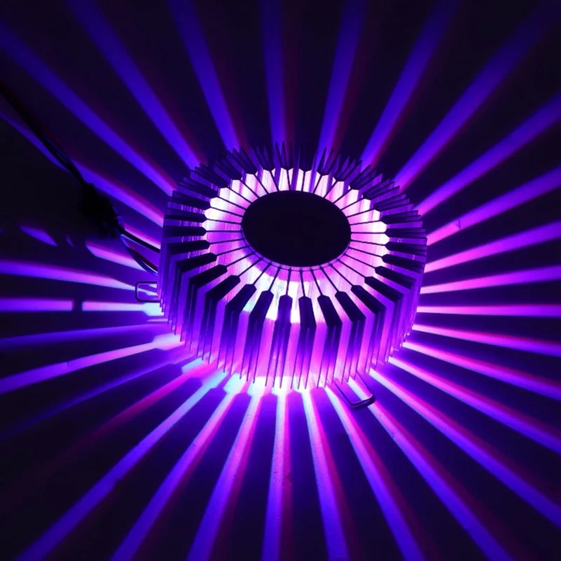 E2 Sun Flower Wall Lamp Aluminum 3W RGB LED Aluminum Wall Lamp With Remote Control For Bedroom Bedside Living Room Decor 85-277V