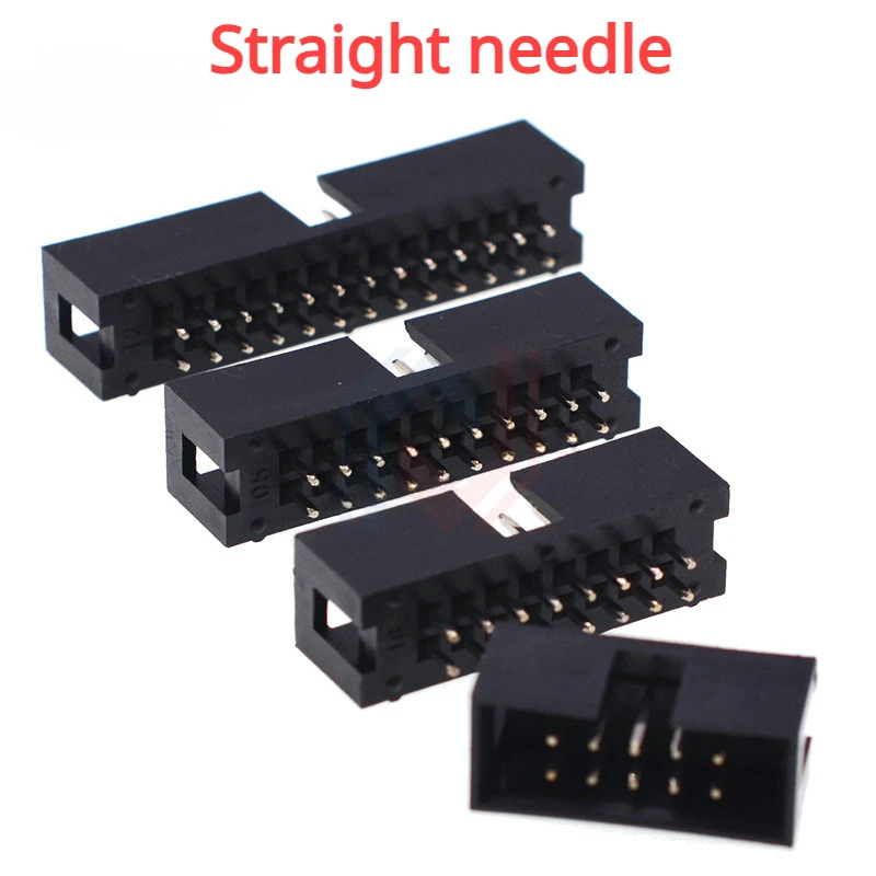 10Pcs Pitch 1.27mm 2.0mm 2.54mm Male Socket straight idc box headers PCB CONNECTOR DOUBLE ROW DC3 HEADER Dip 6/10/20/26/34/40Pin