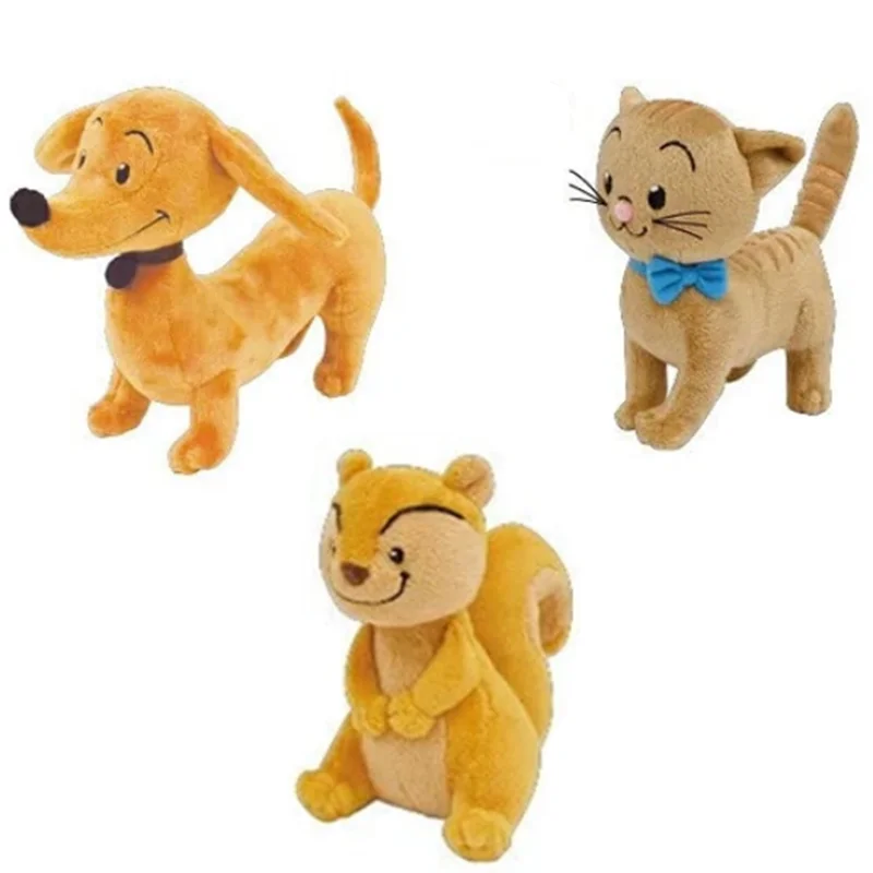 

New Cute Curious George Monkey Friends Hundley Dachshund Dog Cat Squirrel Plush Kids Stuffed Animals Toys For Children Gifts