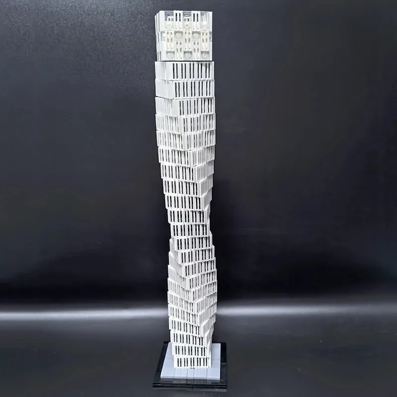 

1031PCS MOC City Building Dubai Kayan Tower (Infinity Tower) 1:800 Scale Model Building Blocks Set Assemble Toys Adult Kid Gift