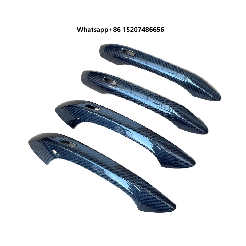 Carbon Fiber Door Handle Glossy Finish Rear Position Exterior Handle Handle Body Kit 2018-2024