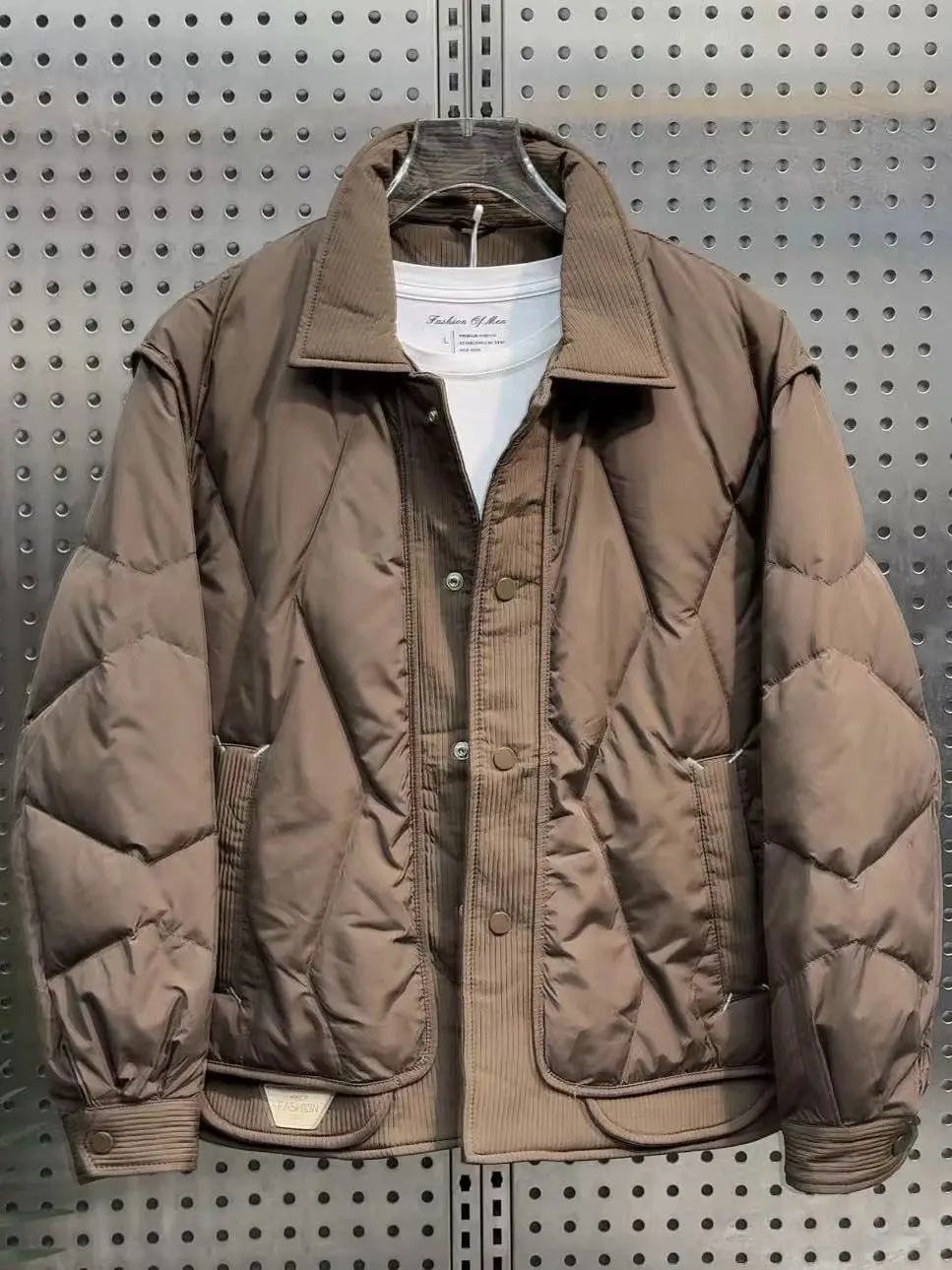 

Легкая хлопковая куртка для мужчин с откидным воротником, тонкая зимняя, новинка, молодежная мода, приталенный крой, удлиненный рукав