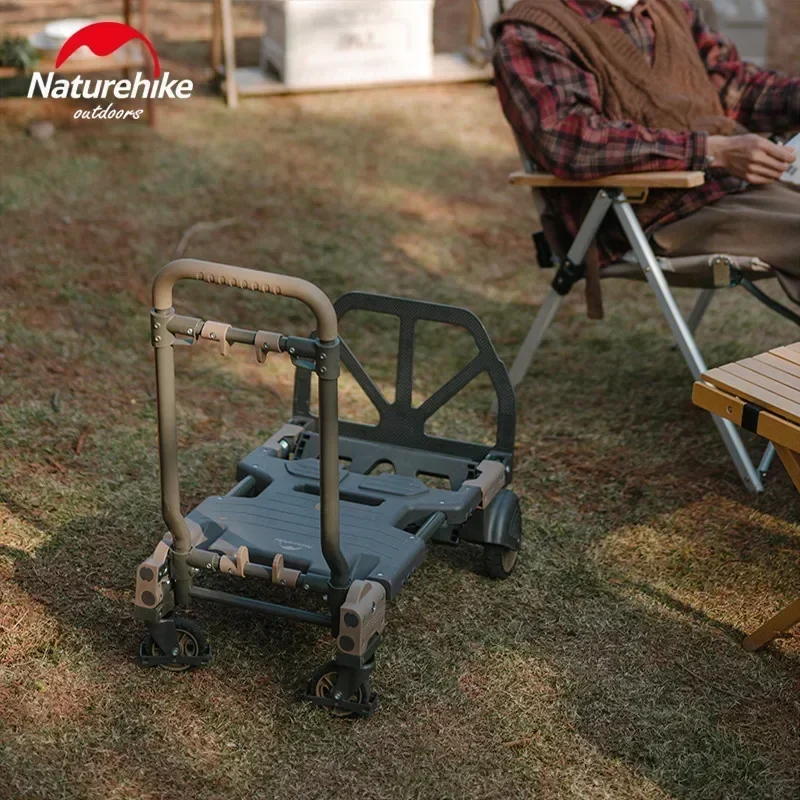 Imagem -06 - Naturehike-camping Wagon Trolley Carrinho de Mão Dobrável Transportador Dobrável com Rodas Removíveis Equipamento Pesado 120kg