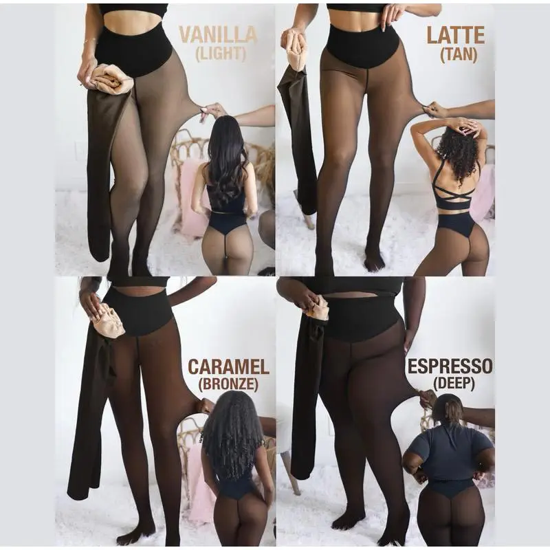 

Plus Size Seam Shaping Fleece Full Body Stocking Viral One Ultra-thick Nylon High Waist Compression Band Pantyhose Sexy Tights