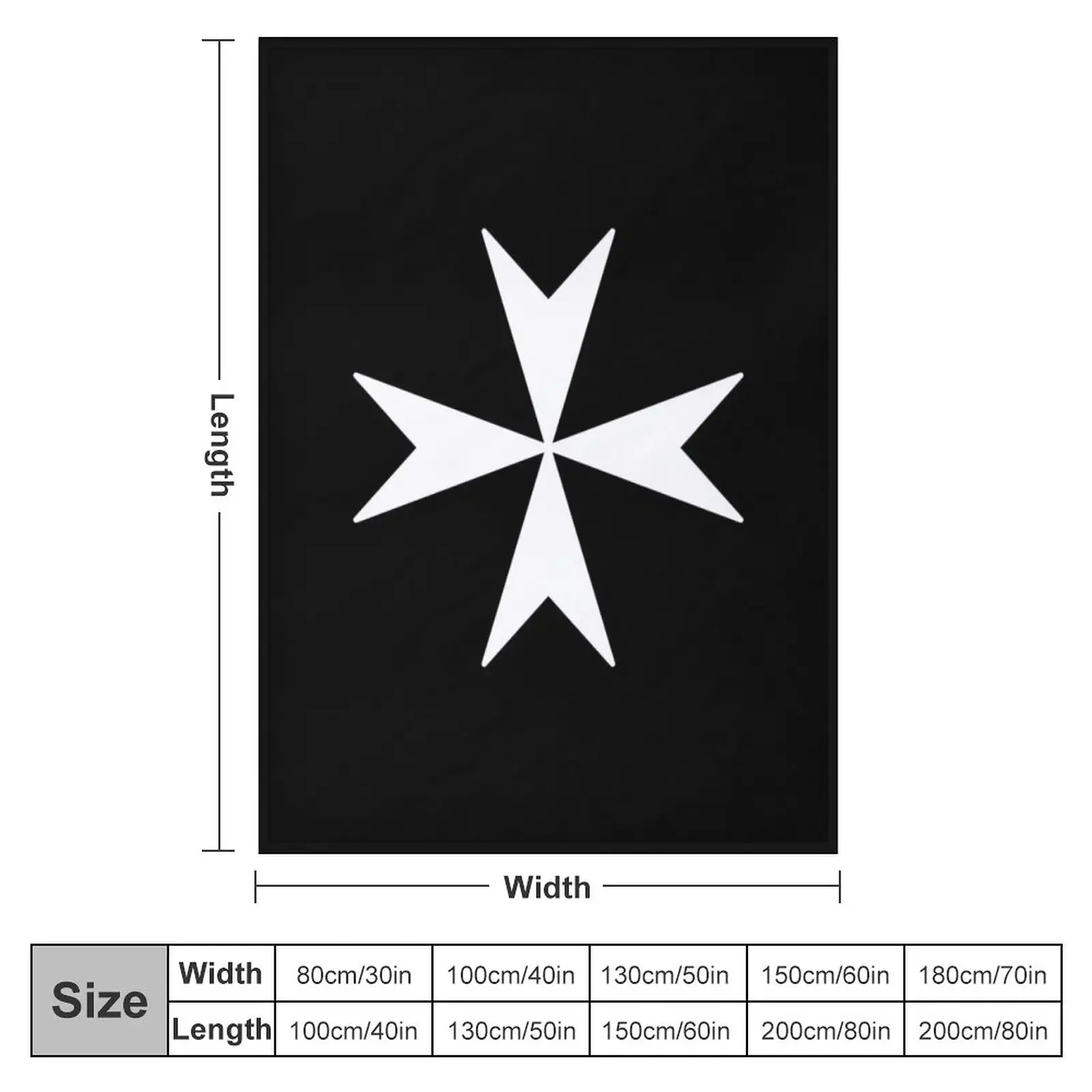 The Cross of Malta II - white Throw Blanket Hair Custom Luxury Throw Blankets