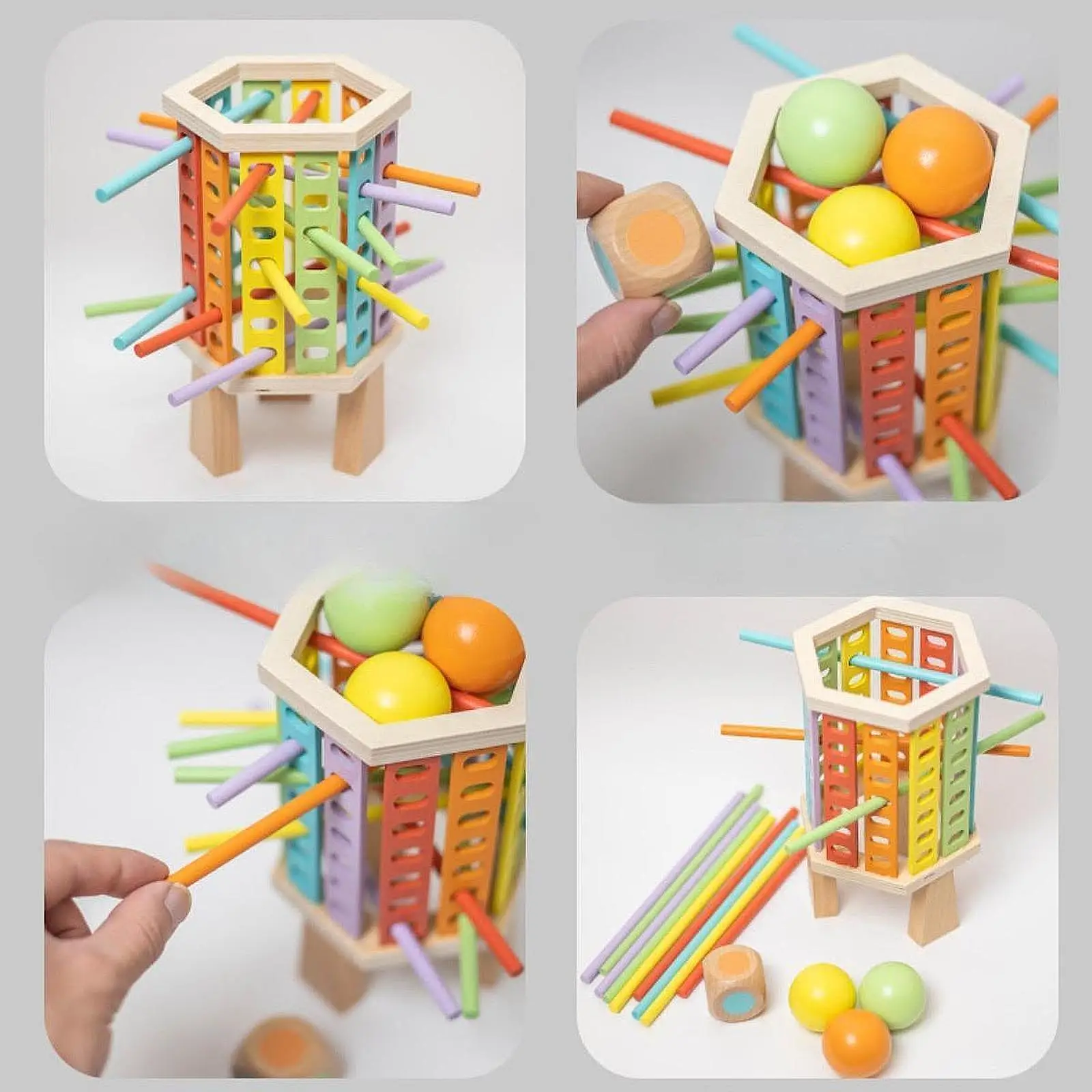 Colorful Sticks Game Math Educational Toys for 3 4 5 6 Year Old Toddlers