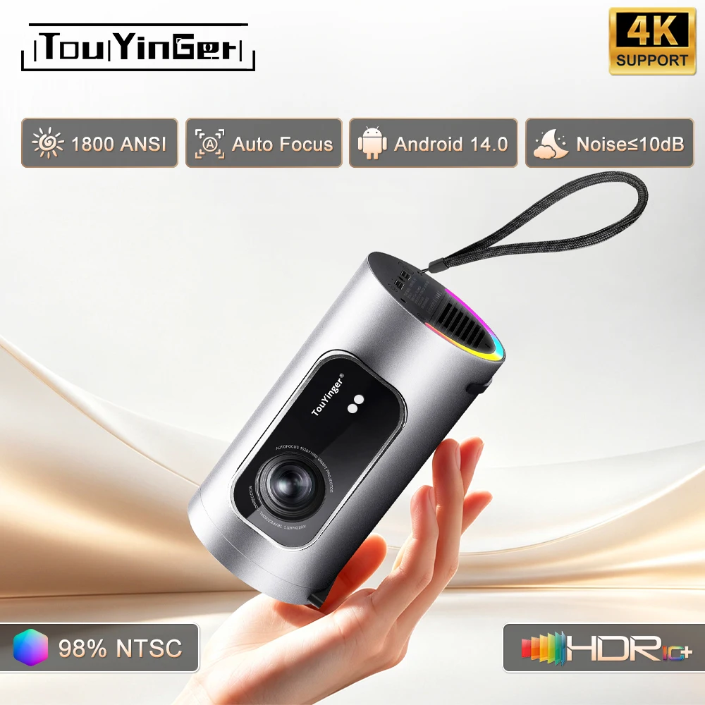 Touyinger L10 Cylindrical Full HD Multi-functional Adjustable Autofocus Home Theater Video Projector