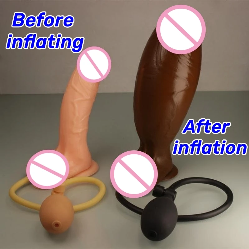 Huge Inflatable Dildo Pump Big Butt Plug Penis Realistic Large Soft Dildo Suction Cup Sex Toys For Women Adult Sex Products 18