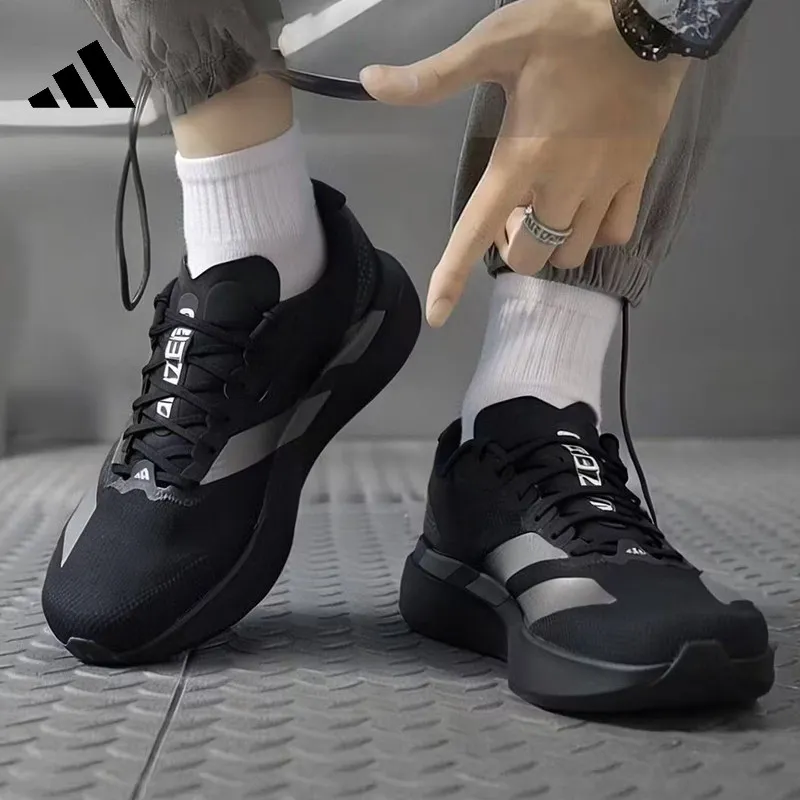 

Мужские кроссовки для бега Adidas Lightstrike Pro с дышащим сетчатым верхом и легкой подошвой, черно-белые, KI6901